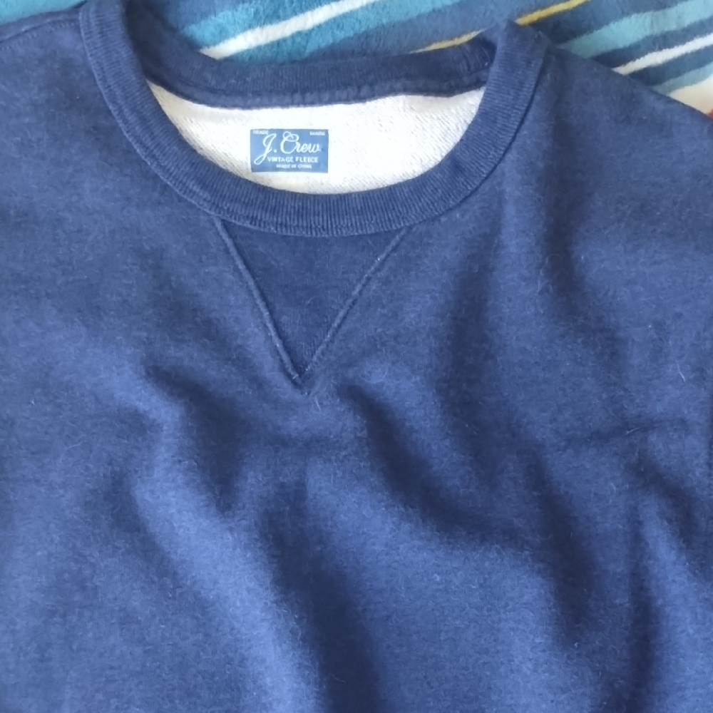 J. Crew Men's Deep Blue Crewneck Sweater